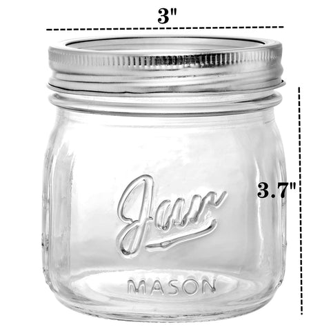 Lyellfe 16oz clear jar ideal for jams, honey, and spices.