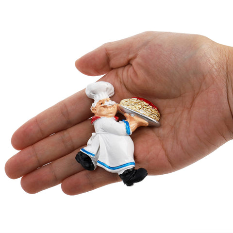 Lyellfe cute chef magnet decorates kitchen appliances with bright color.