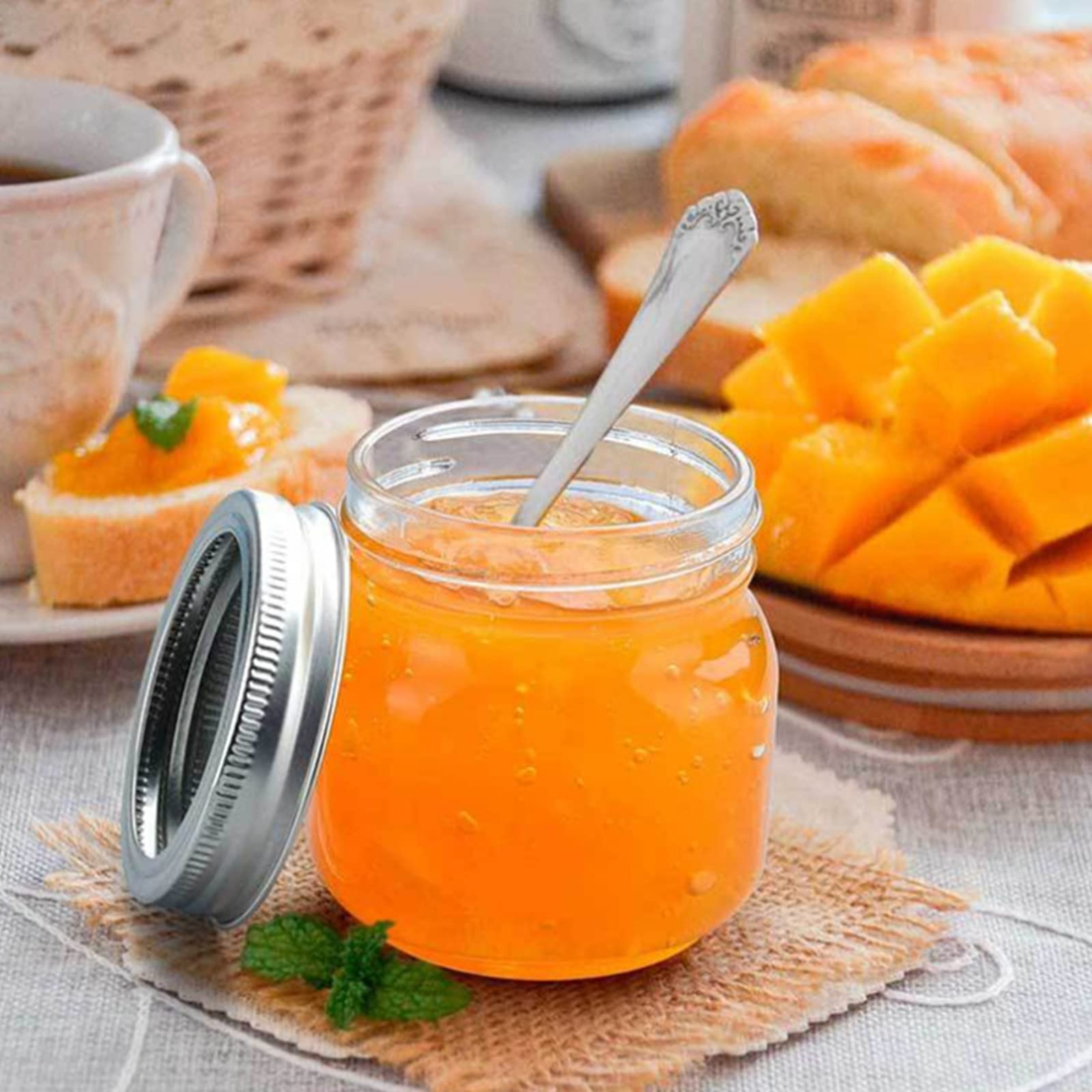 Lyellfe dishwasher-safe glass jar for easy cleanup.