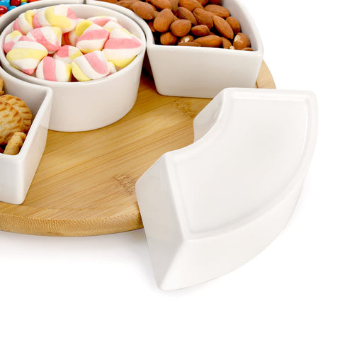 Lyellfe divided dish 360 rotation enables effortless food access