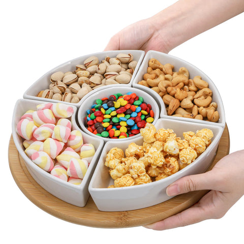 Lyellfe divided dish detachable pieces allow easy refilling and cleaning