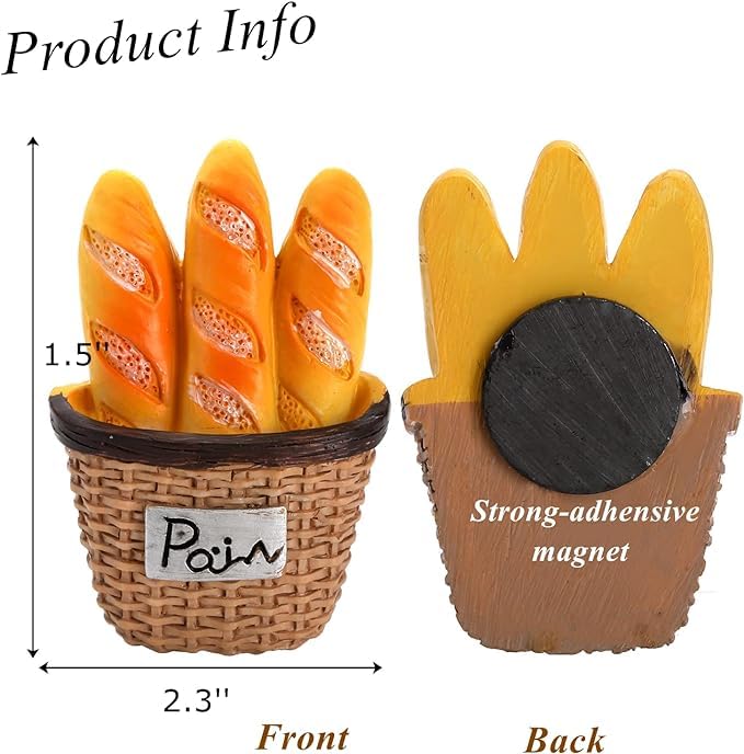 Lyellfe hand-painted fridge magnets in resin add color to notes and photos