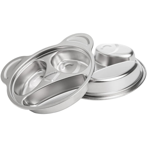 Lyellfe panda plate in lunchbox scenario for kids.