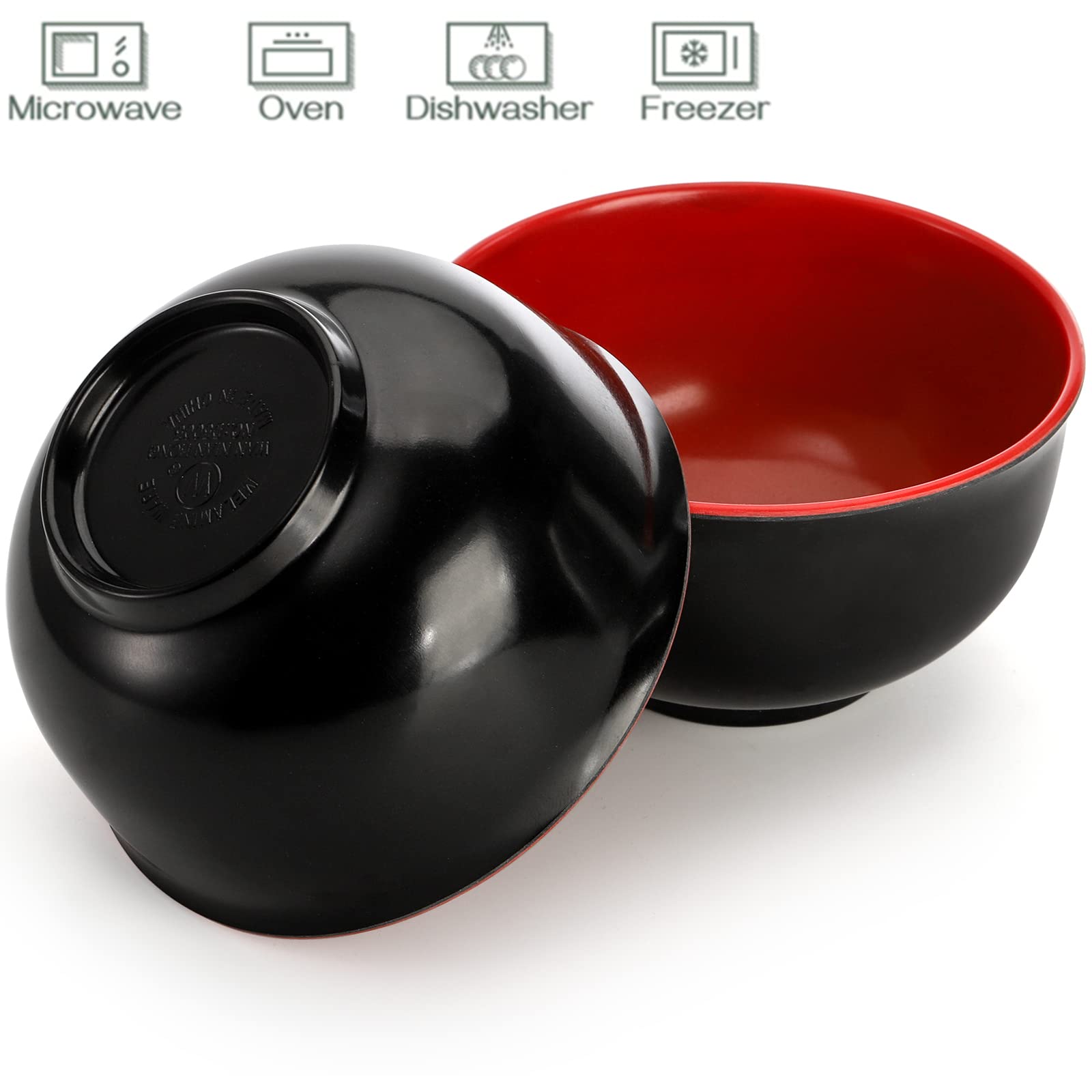 Lyellfe 16 oz bowl with spoon set suitable for restaurant-style at home.