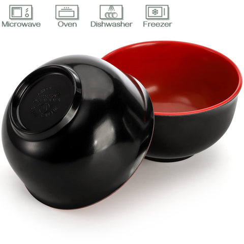 Lyellfe 16 oz bowl with spoon set suitable for restaurant-style at home.