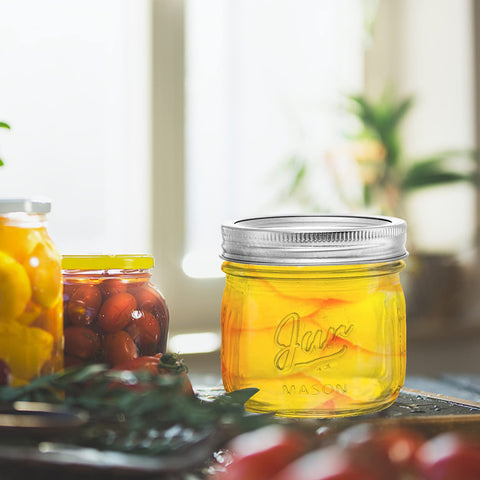 Lyellfe 12 oz jars safe for microwave, freezer, and dishwasher