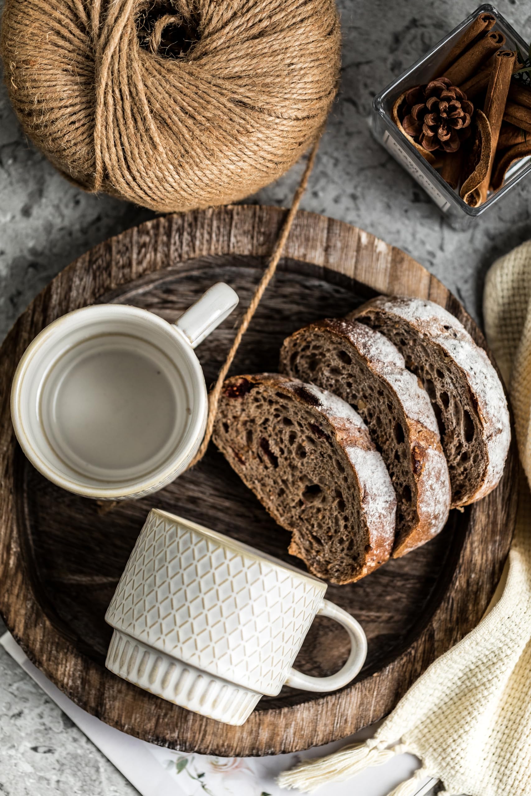 LYEOBOH mug set with rack simplifies storage on shelves