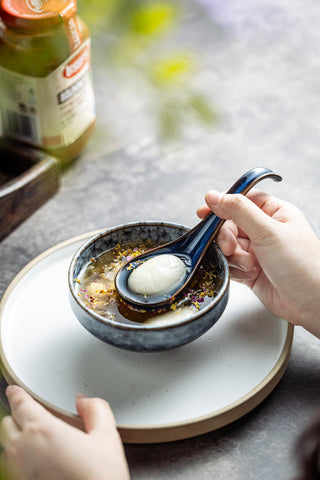 LYEOBOH durable ceramic spoons are safe for freezer, microwave, and oven use.