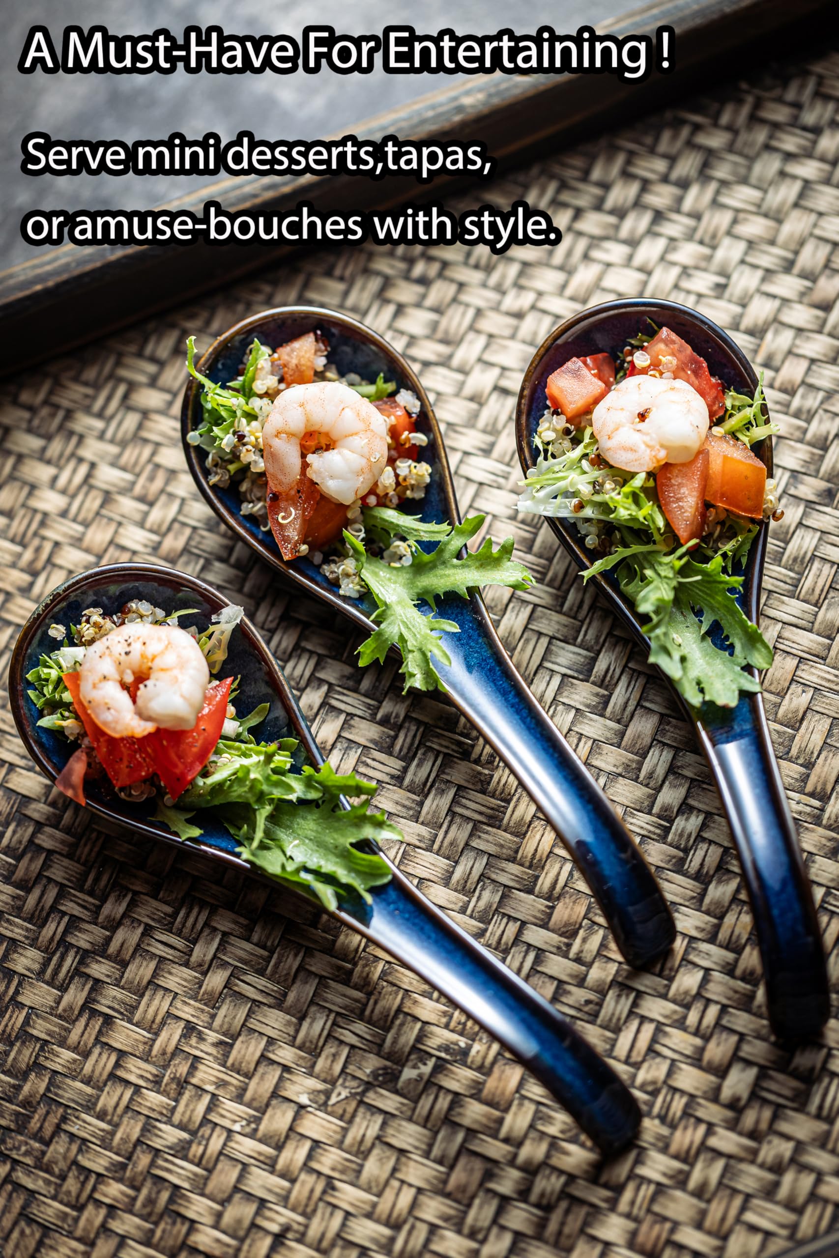 LYEOBOH spoons serve sauces and curries with elegant, comfortable handles.