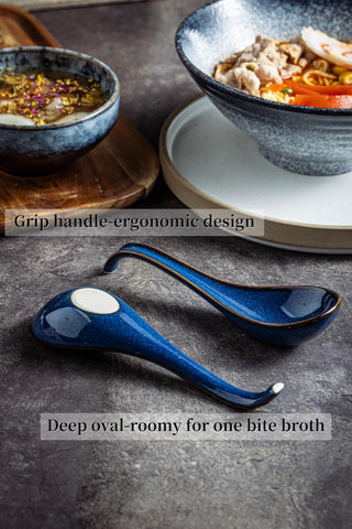 LYEOBOH stackable ceramic spoons save space and simplify kitchen cleanup.