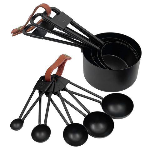 LYFJXX 9pcs measuring cups and spoons set with nesting design for space saving