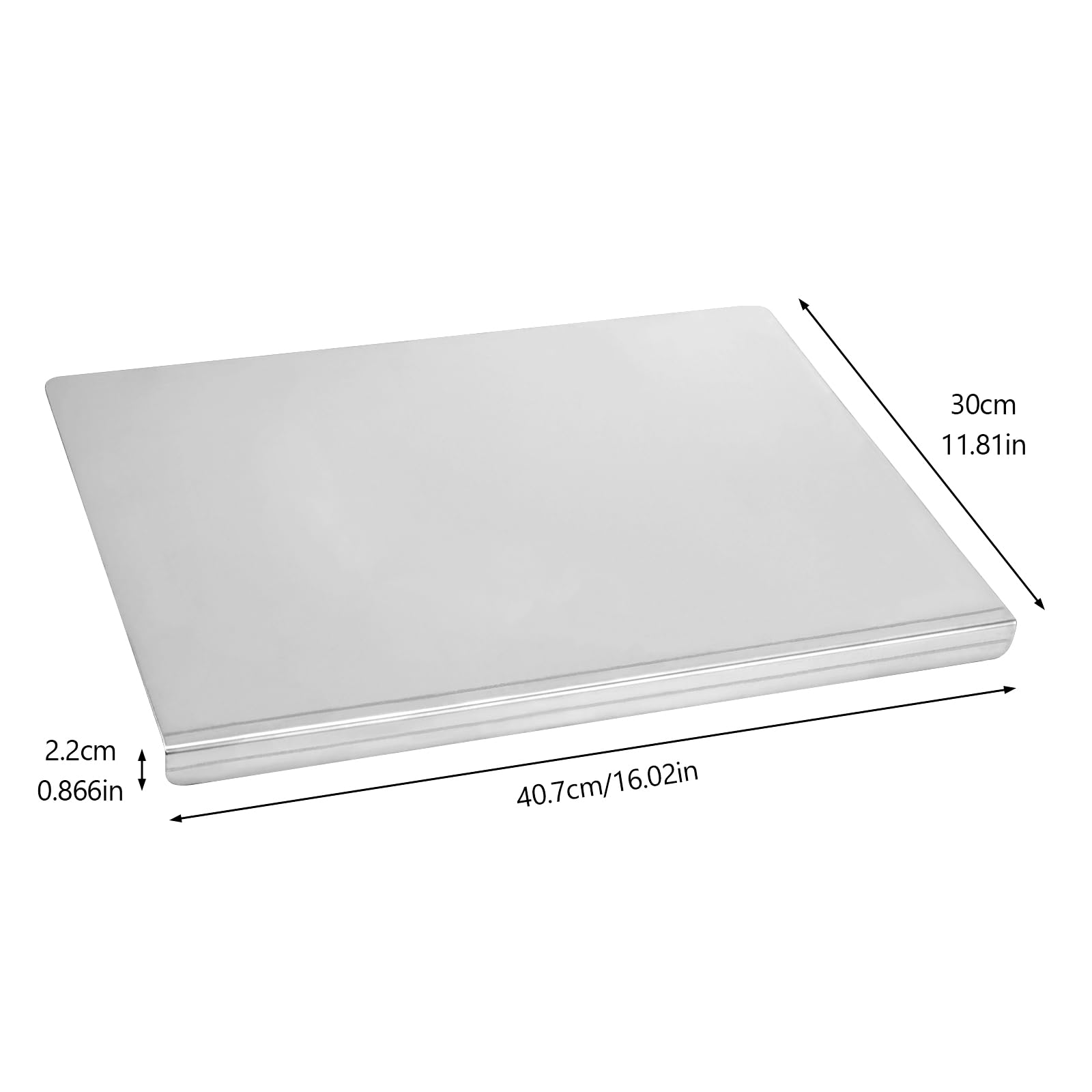 LYHLYA stainless steel cutting board side edge emphasizes slim, space-saving profile.