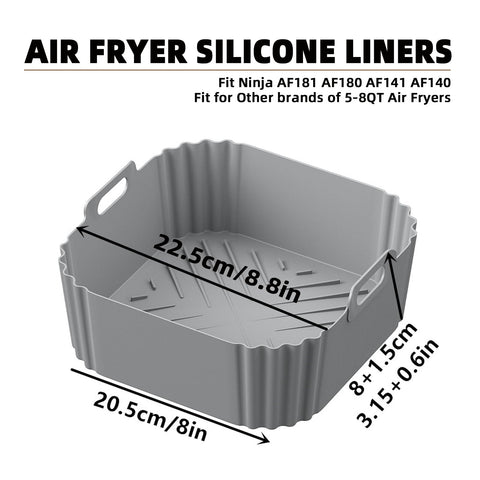 Dual handles protect hands during air frying and serving