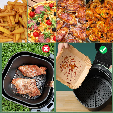 LYHOLKEER square liner 5-8qt compatibility keeps air fryer clean
