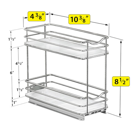 LYNK PROFESSIONAL chrome finish resists rust with a lifetime warranty for durable kitchen storage.
