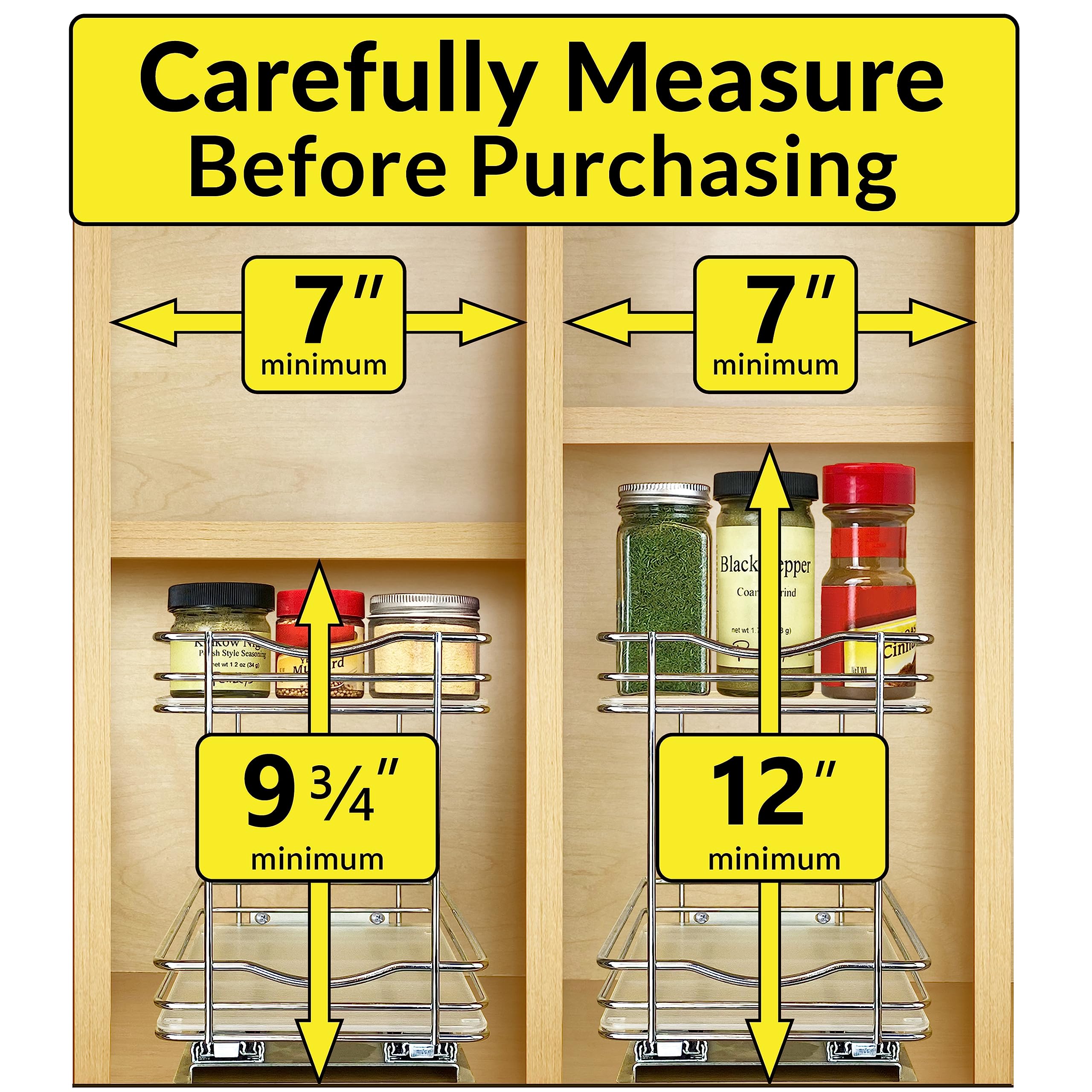 Easy Mount design installs in minutes with back-of-cabinet screws.