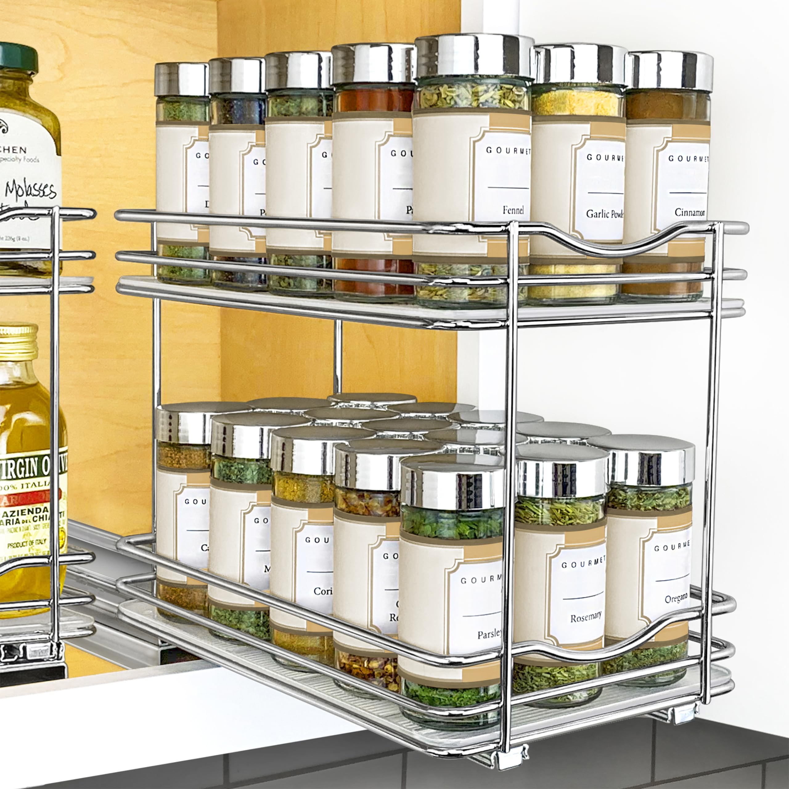 Lifetime warranty backed by LYNK for long-lasting kitchen organization.