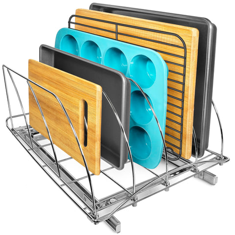 LYNK PROFESSIONAL pullout cutting board rack keeps boards organized and within reach