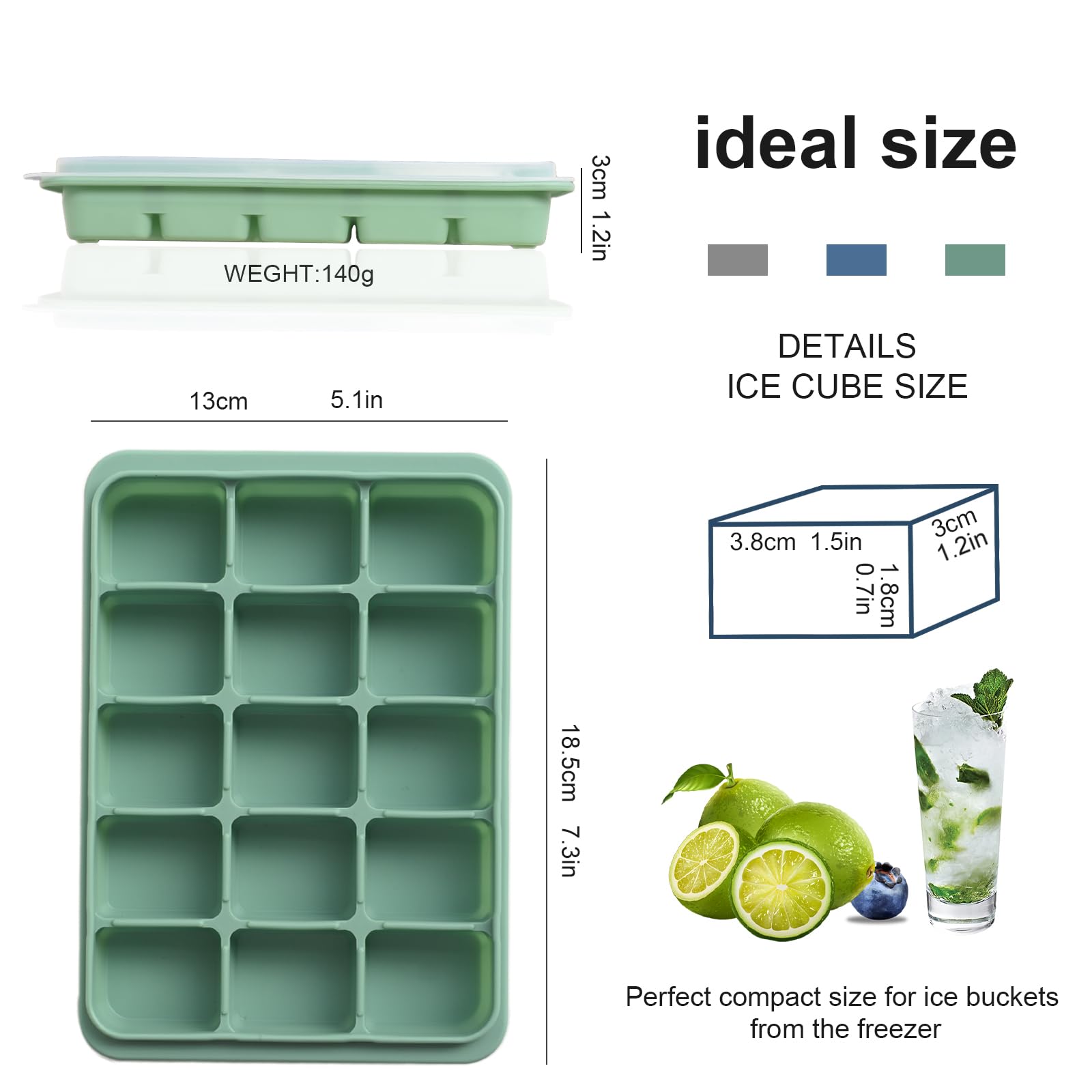 LYQOQYL dishwasher-safe ice cube tray with lid for quick cleaning