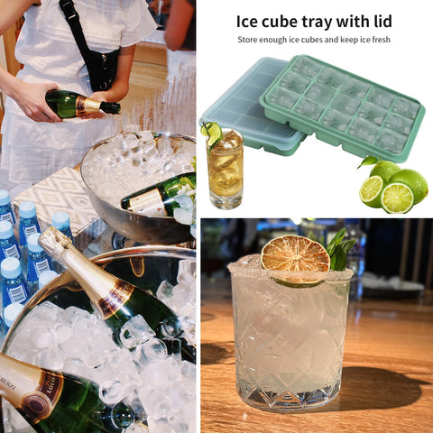 LYQOQYL stackable trays save freezer space and organize cubes