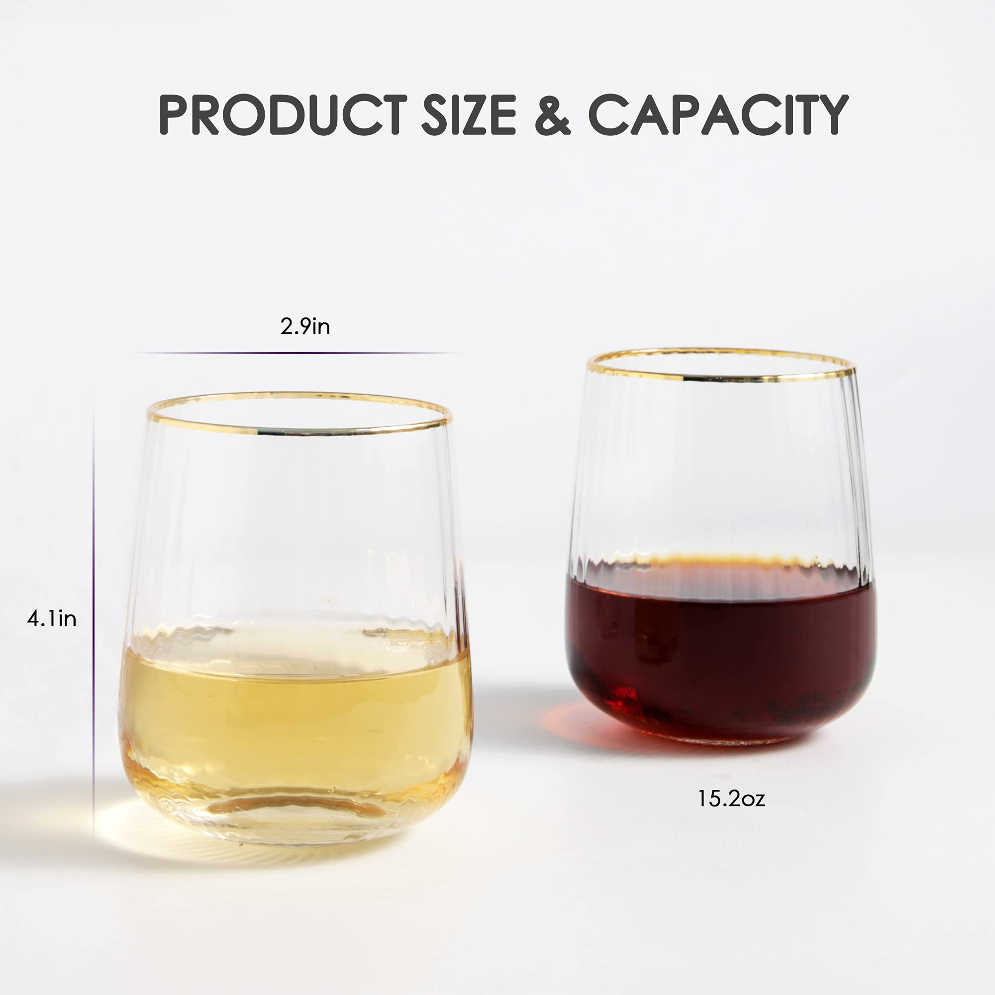 Lysenn gold-rim wine glasses add a touch of luxury to any table.