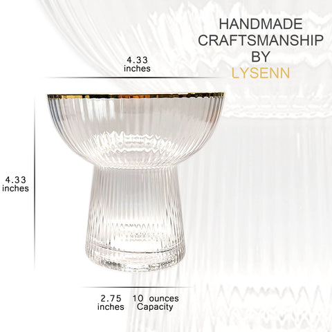 Lysenn margarita glasses ideal for daily cocktails, desserts, or small bites on serving occasions.