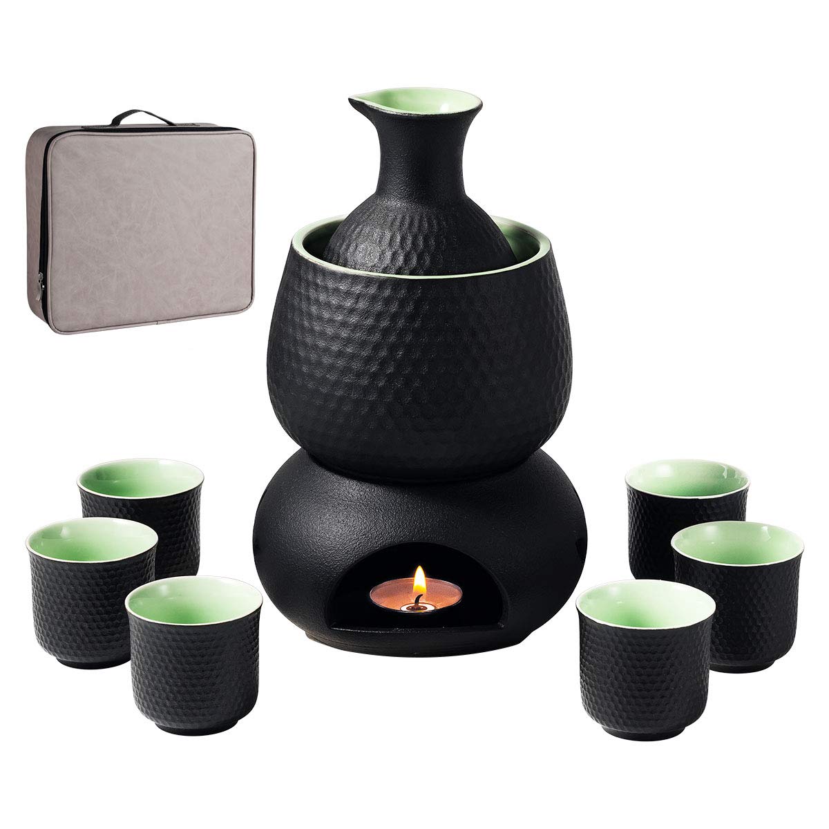 Lyty ceramic sake bottle with 200 ml capacity for precise pours.