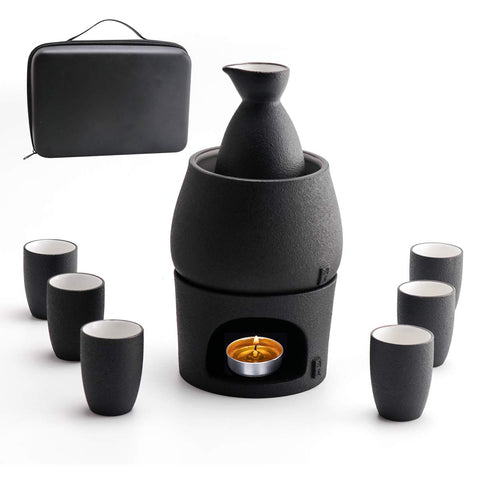 Lyty ceramic sake bottle with beveled pour mouth for smooth pouring.