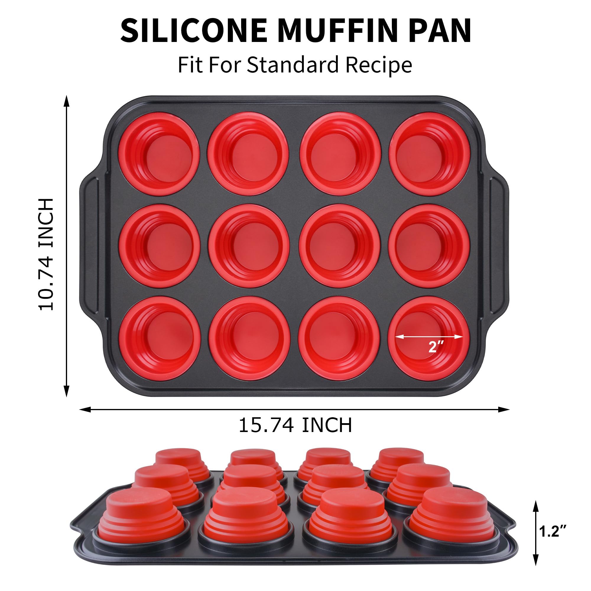 Lyveit dishwasher safe muffin pan for simple cleanup