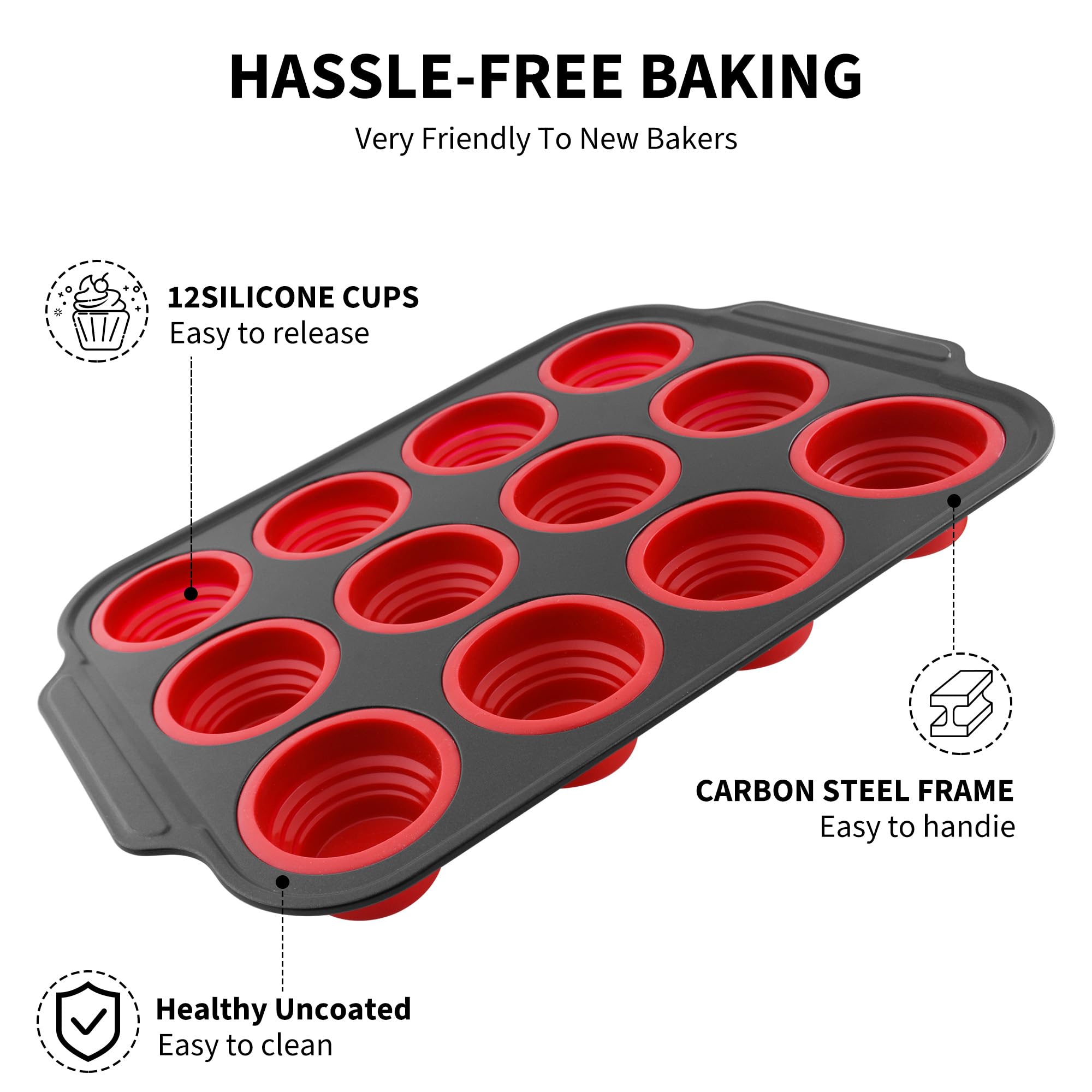 Lyveit foldable muffin tin compact storage design