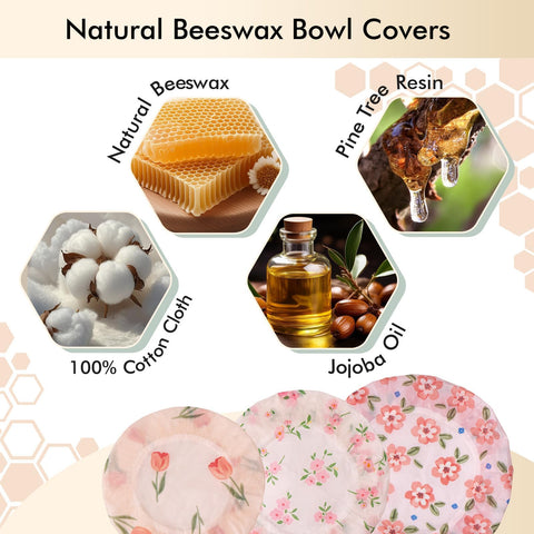 Lyvhoris beeswax bowl cover closeup shows natural ingredients and flexible seal