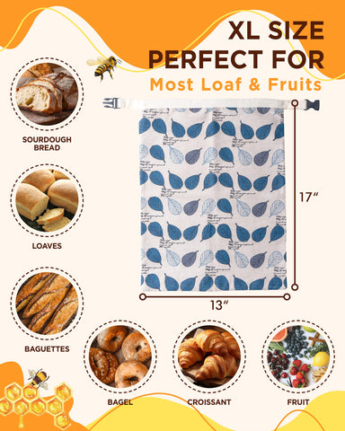 Lyvhoris beeswax bread bags interior lining preserves texture and breathability