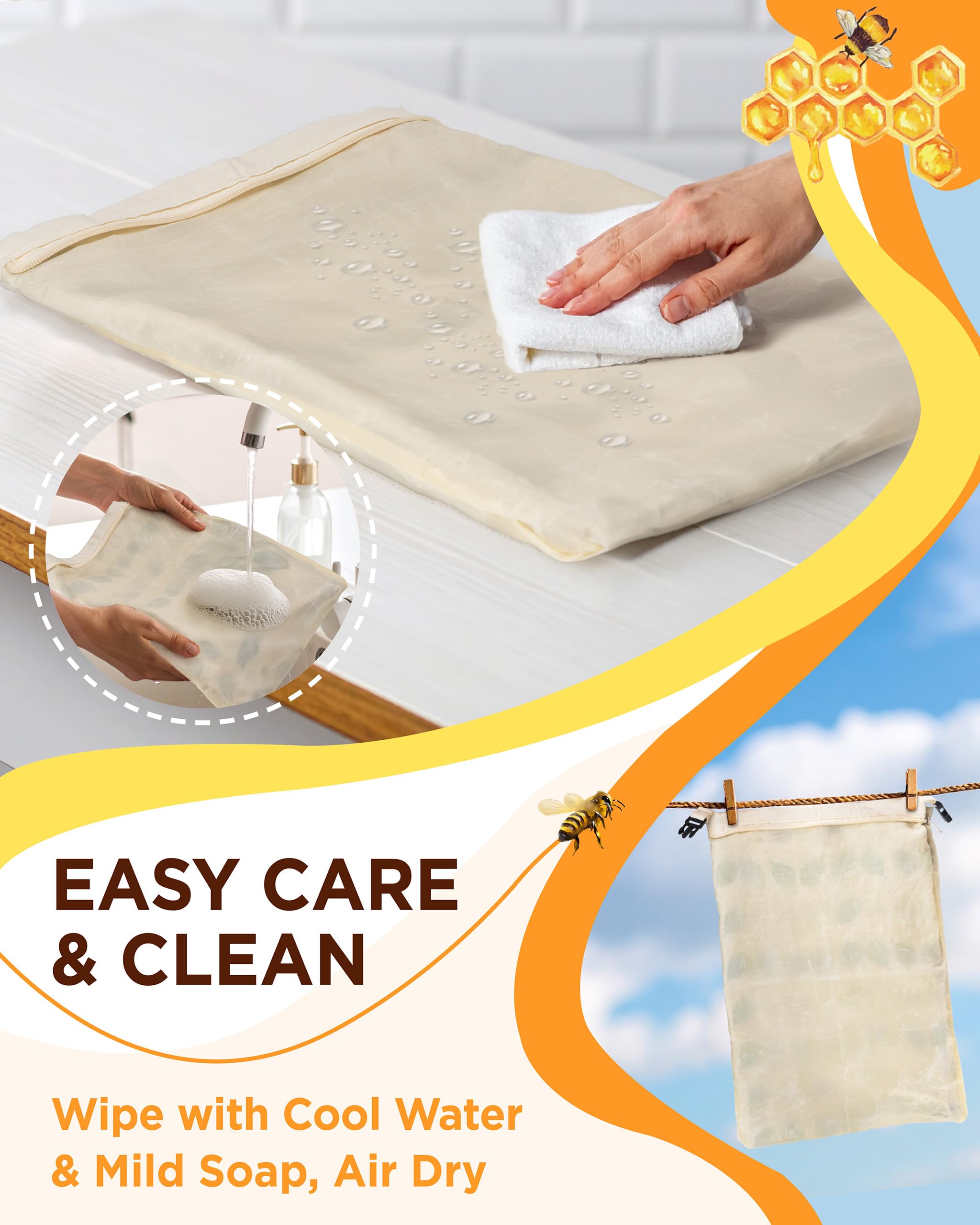 Lyvhoris beeswax bread bags reusable kitchen essential for sustainable storage