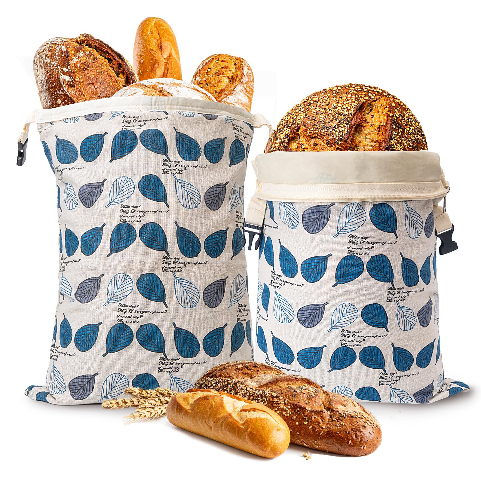 Lyvhoris beeswax bread bags with zipper closing keep sourdough fresh