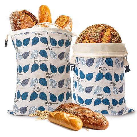 Lyvhoris beeswax bread bags with zipper closing keep sourdough fresh