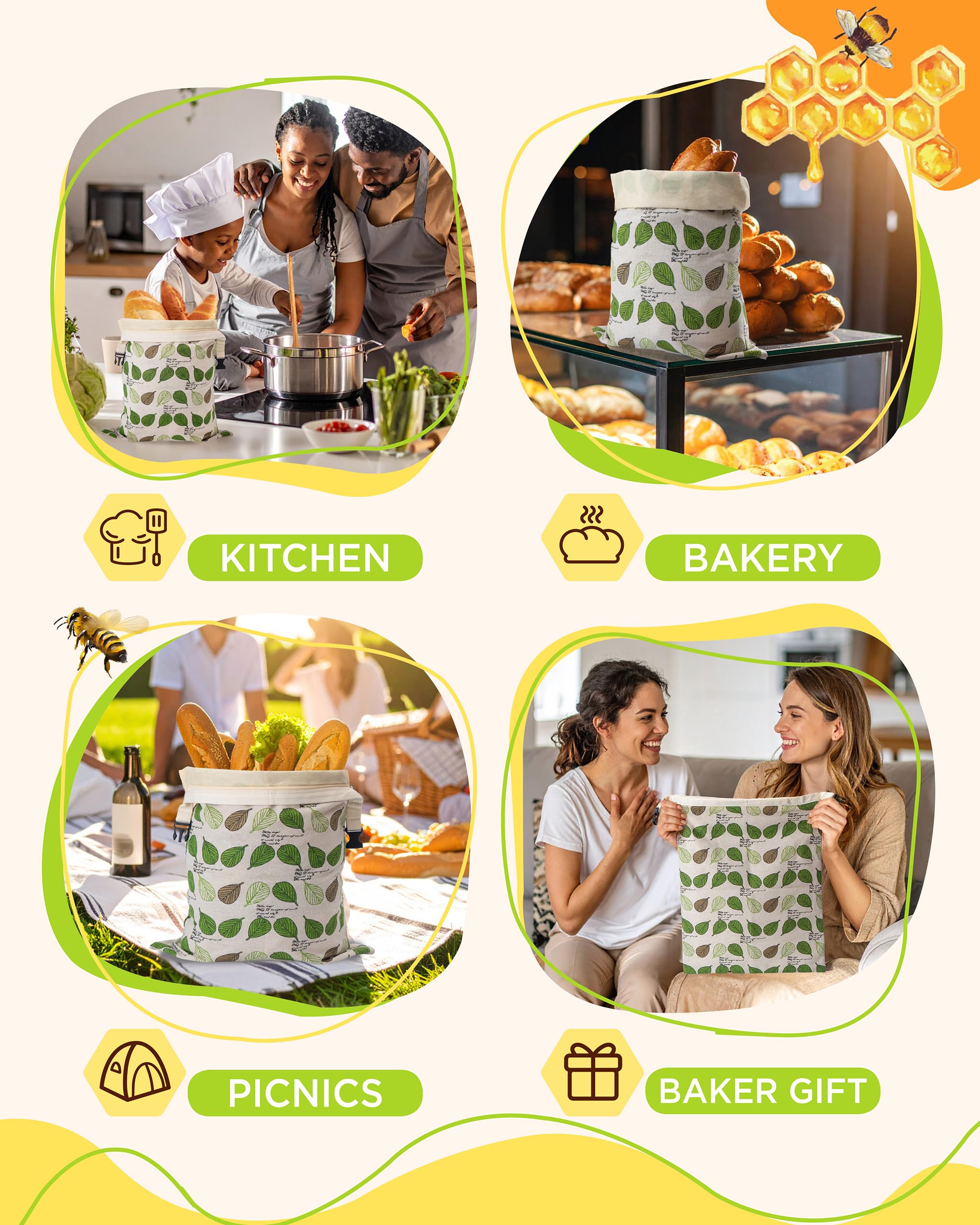 Lyvhoris gift-ready bread bags add eco-friendly style to baker's routines.