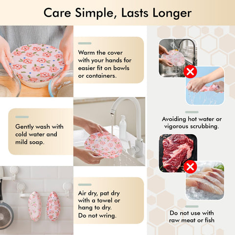 Lyvhoris eco-friendly bowl cover is reusable and washable.