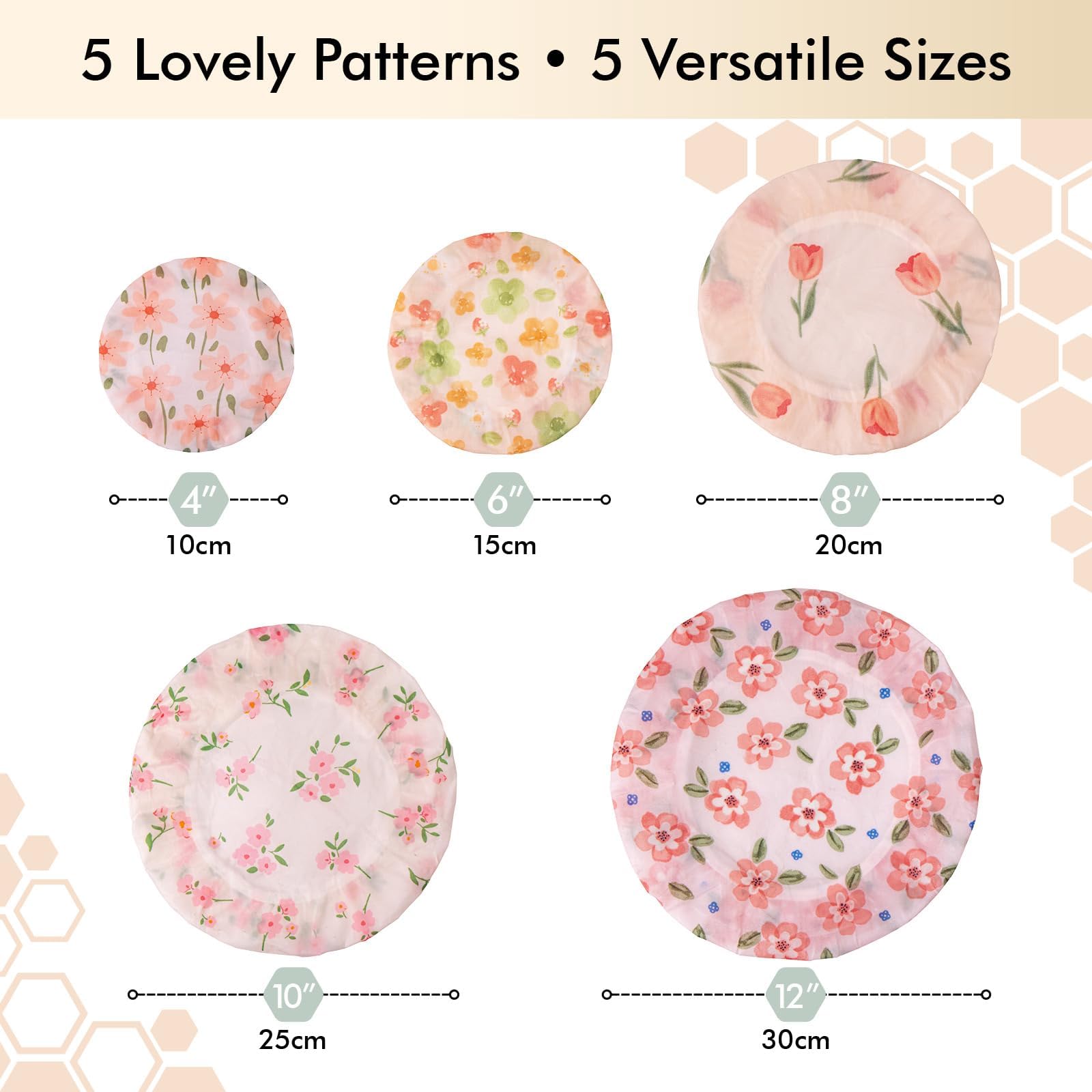 Lyvhoris elastic cotton bowl covers collection demonstrates versatile sizing