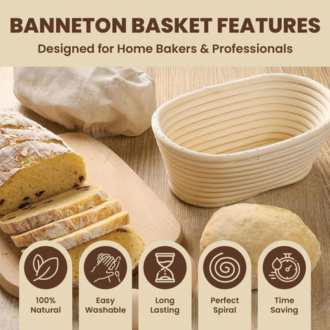 Closeup of natural rattan texture on Lyvo banneton basket