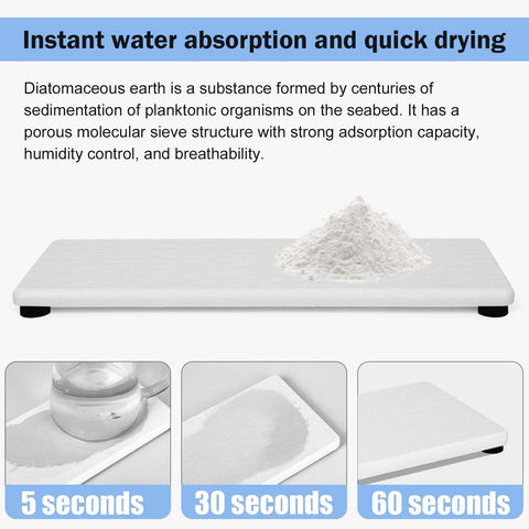 Lyxel anti-slip stone tray with silicone feet stays securely in place.