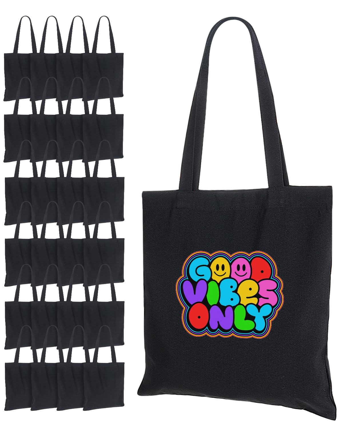 Lzerking 24-pack tote front view, durable 10oz canvas ideal for daily errands and DIY projects.