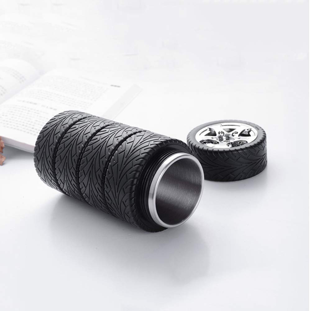 LZHLQ Tire Cup ideal for commuting or desk days with playful design