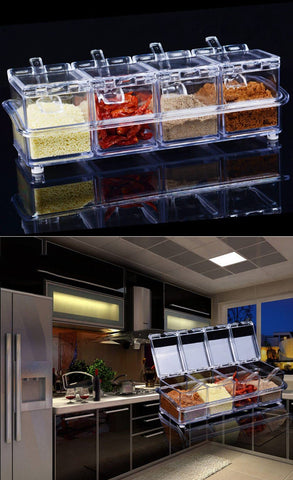 LZYLL kitchen set helps maintain a tidy, accessible spice area.