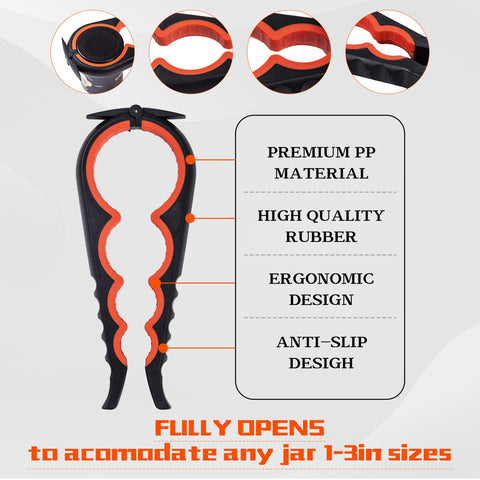 Lzzabo bottle opener with silicone handle for arthritis-friendly use
