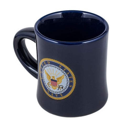 M. Cornell 10-ounce diner mug ideal for hot or cold drinks.