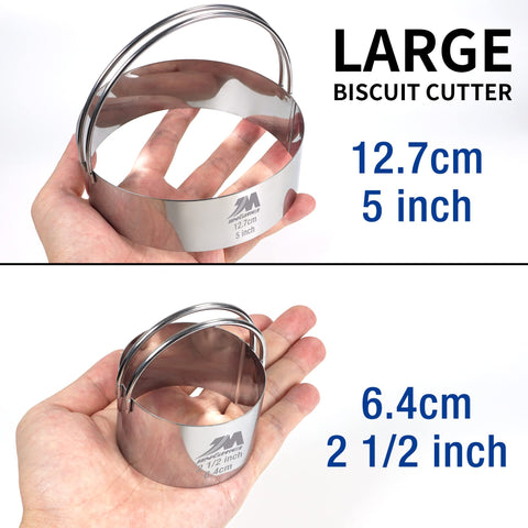 M JINGMEI biscuit cutter 3inch for uniform round cookies and donuts.