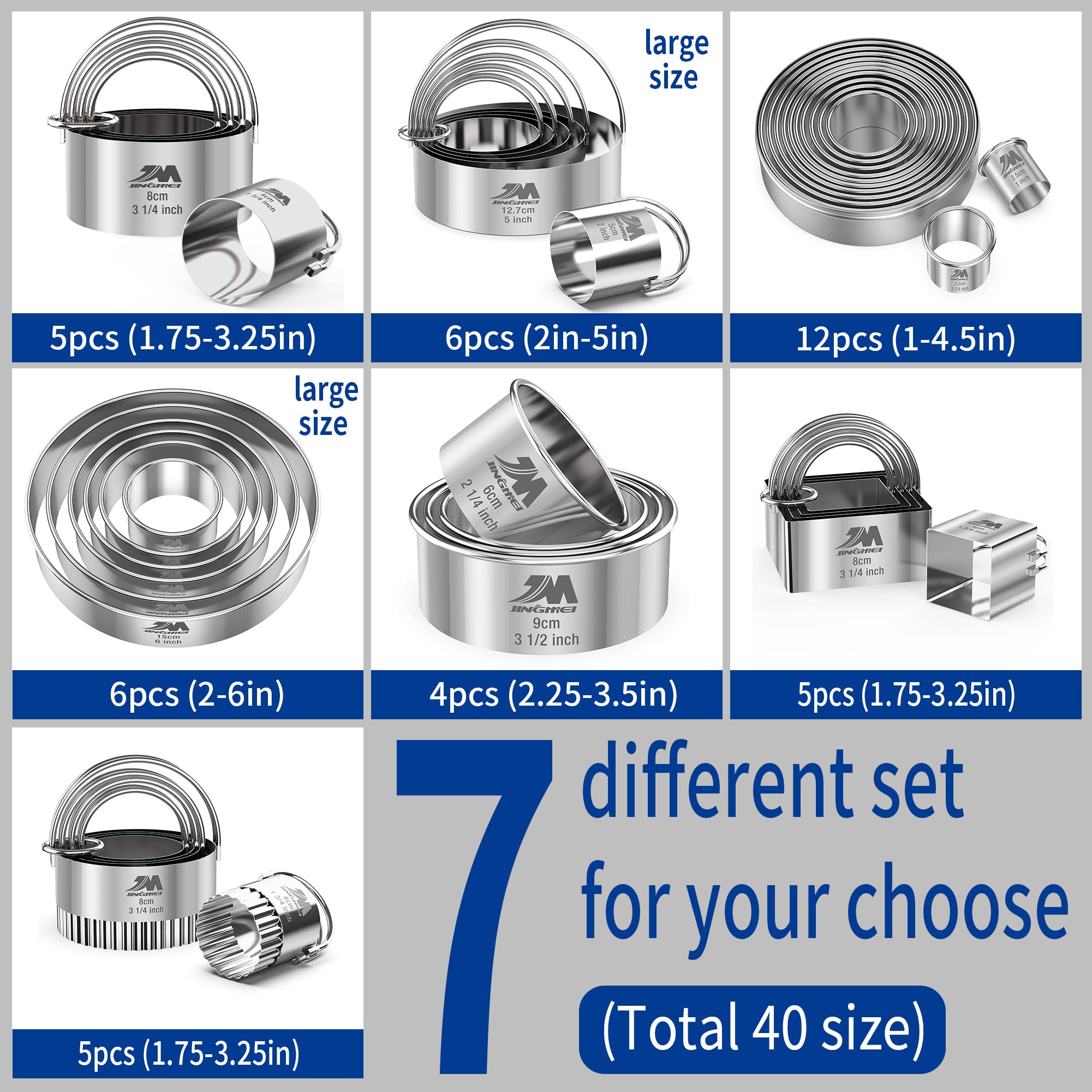M JINGMEI biscuit cutter 5inch for big batch baking and sturdy crusts.