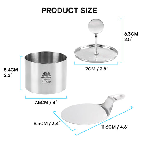 M JINGMEI oven-safe and dishwasher-safe rings for versatile recipes.