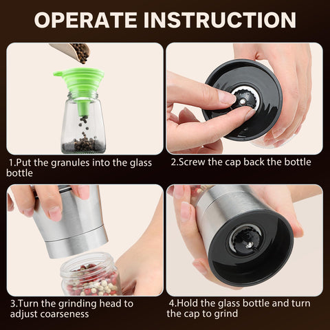 M JINGMEI pepper grinder ergonomic grip for comfortable grinding.