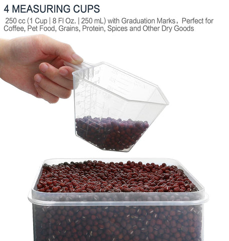 M MCIRCO four-container set for flour, sugar, cereal, and more.